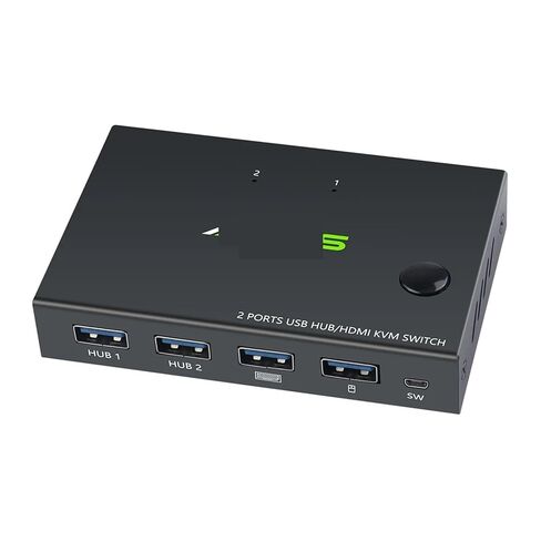2 في 1 خارج 4K USB HDMI KVM صندوق التبديل ل 2 قطعة مشاركة لوحة المفاتيح الماوس الطابعة التوصيل شاحب عرض الفيديو USB Swltch الخائن (201C) in Saudi Arabia