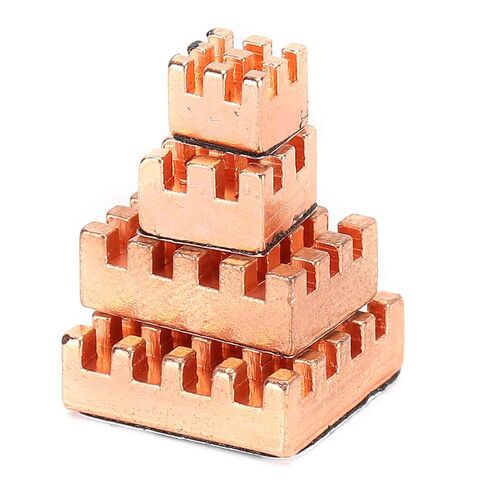 Pure Copper Heatsink for 4B 1G 2G 4G, 4Pcs Heat Sinks Improve Cooling Performance, Easy to Install, Professional Design for Better Heat Dissipation in Saudi Arabia