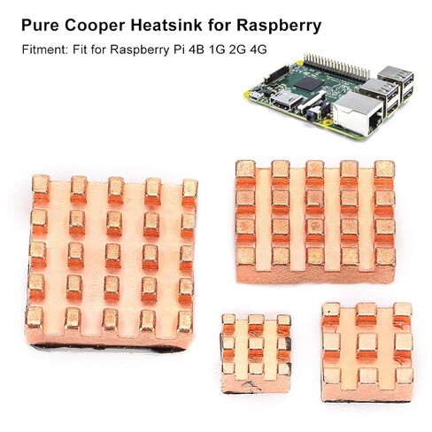 Pure Copper Heatsink for 4B 1G 2G 4G, 4Pcs Heat Sinks Improve Cooling Performance, Easy to Install, Professional Design for Better Heat Dissipation in Saudi Arabia