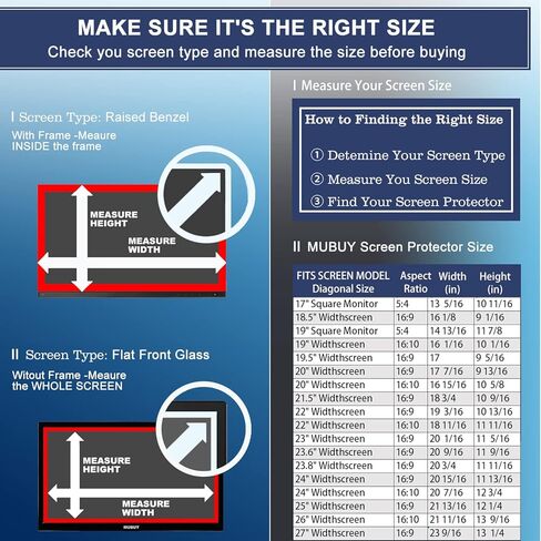 MUBUY-GOL 2-Pack Anti-Glare Screen Protector Compatible with Skylight Calendar 27-inch | Calendar Anti-Glare, Matte Film Skin, Anti-Scratch, Anti-Reflective in Saudi Arabia