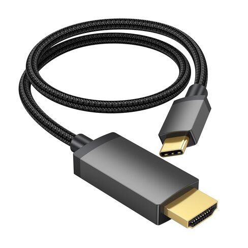 Short USB C to HDMI Cable 4K 1.5FT, Slim USBC to HDMI Cable Male to Male Compatible with Thunderbolt 3/4/5 for PC, Monitor, TV, Projector, Galaxy S9-25, iPhone 15/16, MacBook, iPad Pro, Pixel,Dell XPS in Kuwait