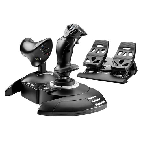 Thrustmaster T.Flight Full Kit X: Complete Kit for Flight Simulation, Joystick and Detachable Throttle, Rudder Pedals with Slide Rails, Compatible with Xbox Series X|S, Xbox One and PC (Xbox One) in Saudi Arabia