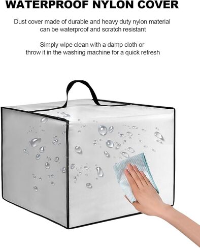 Printer Dust Cover Heavy Duty Antistatic Waterproof 600D Nylon Convenient Protector Case for PIXMA TS6420a/TS3720 All-in-One Wireless Inkjet Printer [Print, Copy, Scan] (Silver) in Saudi Arabia