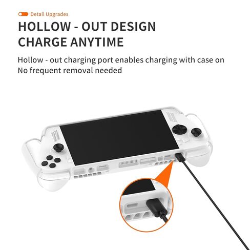 TPU Ergonomic Handle Grip Cover for ROG XBOX Ally/Ally X Game Console Anti-Slip Shockproof Drop-resistant Flexible Skin-friendly Handheld Case Host Shell Accessories with Adjustable-angle Kickstand in Saudi Arabia