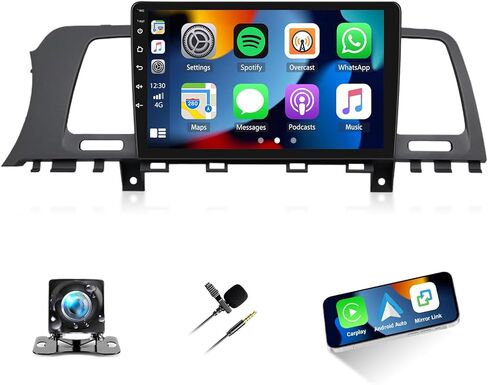 4+64G 9 بوصة راديو السيارة ستيريو لنيسان مورانو Z51 2008-2014 w/GPS 2013 2012 2011 2010 2009 w/carplay w/Android Auto Double Din Car Audio Receiver w/WiFi Bluetooth Backup Camera Mic in Kuwait