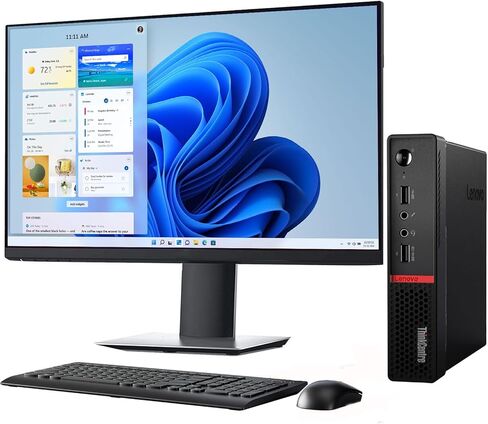 كمبيوتر لينوفو ثينك سنتر M715q تايني ميني المكتبي | ايه ام دي برو A12-9800E | ذاكرة وصول عشوائي DDR4 سعة 16 جيجابايت | 256 جيجا اس اس دي | شاشة LCD جديدة مقاس 24 بوصة | Wi-Fi | Windows 11 Pro | لوحة مفاتيح وماوس لاسلكيان | سطح مكتب صغير الحجم للأعمال (متج in Kuwait