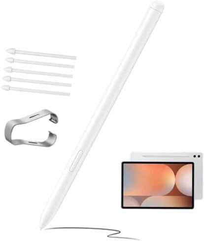 قلم Galaxy Tab S10 FE S بدون بلوتوث لجهاز Samsung Galaxy Tab S10 Lite Stylus Pen بديل لجهاز Galaxy Tab S10 Ultra S Pen 4096 مستوى ضغط + 5 نصائح مجانية + ملقط واحد (أسود) in Saudi Arabia