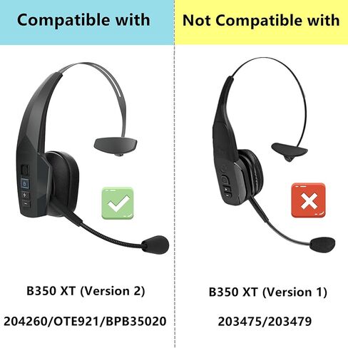 B350XT Ear Pads Replacement Compatible with BlueParrott B350-XT B350 XT (Version 2) 204260 Noise Cancelling Headset Ear Pads Cushions Mic Foam Kit with Designed for Truck Drivers B350XT Accessories in Saudi Arabia