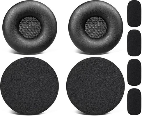 SOULWIT 3 in 1 Replacement Kit for BlueParrott B150/B250/B250XT/B250-XT Plus/B250-XTS Headsets, Ear Pad Cushions + Sponge Cover + Mic Pop Filter Foam - Black in Saudi Arabia