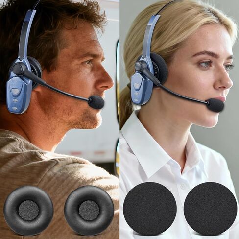 SOULWIT 3 in 1 Replacement Kit for BlueParrott B150/B250/B250XT/B250-XT Plus/B250-XTS Headsets, Ear Pad Cushions + Sponge Cover + Mic Pop Filter Foam - Black in Saudi Arabia