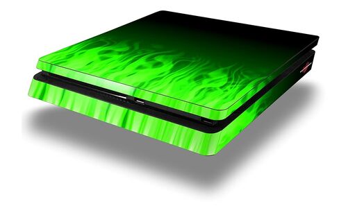 Vinyl Decal Skin Wrap compatible with Sony PlayStation 4 Slim Console Fire Green (PS4 NOT INCLUDED) in Saudi Arabia