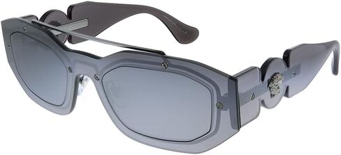 Versace VE 2235 1252/2 Transparent Light Green Plastic Geometric Sunglasses Green Lens in Kuwait