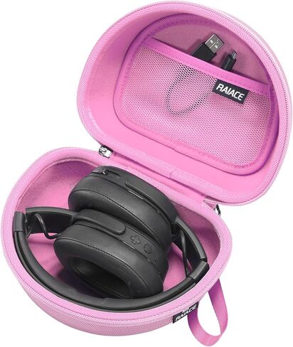 حقيبة تخزين صلبة من RAIACE متوافقة مع سماعات الرأس Skullcandy Crusher فوق الأذن، لسماعات الرأس TOZO HT3 والمزيد من سماعات الرأس القابلة للطي، وحقيبة حمل السفر. (الجراب فقط)-أرجواني in Kuwait