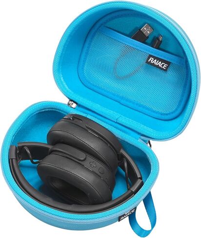 حقيبة تخزين صلبة من RAIACE متوافقة مع سماعات الرأس Skullcandy Crusher فوق الأذن، لسماعات الرأس TOZO HT3 والمزيد من سماعات الرأس القابلة للطي، وحقيبة حمل السفر. (الجراب فقط)-أرجواني in Kuwait