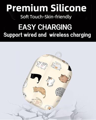 Compatible with AirPod Pro Case 2nd/1st Gen (2023/2022/2019),Shockproof Protective Cover with Keychain for Women,Cute Charging Case for Airpod Pro 2/1(Cute Colorful Cat) in Saudi Arabia