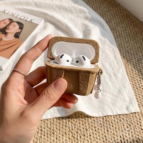 حافظة لطيفة لحافظة AirPods 4، غطاء حماية من الجيل الرابع لعلبة البيض ثلاثية الأبعاد مع سلسلة مفاتيح، ملحقات Airpods 4 من السيليكون المضحك من نوع Kawaii الكرتونية in Kuwait