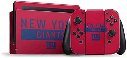 ملصق Skinit المخصص للألعاب متوافق مع حزمة Nintendo Switch - تصميم سلسلة الأداء الأحمر NFL New York Giants المرخص رسميًا in Saudi Arabia