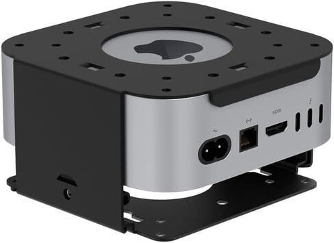 حامل حائط RackSolutions 105-D لجهاز Apple Mac mini (M4, 2024)، غلاف قفل آمن مع تركيب مزدوج VESA، متوافق مع 75 مم و100 مم in Kuwait
