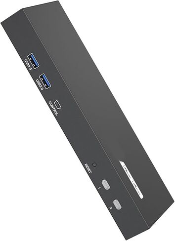 شاشتان HDTV KVM Switcher لجهازي كمبيوتر مع مفاتيح التشغيل السريع 4K 60 هرتز USB3.0 وإخراج الصوت in Kuwait