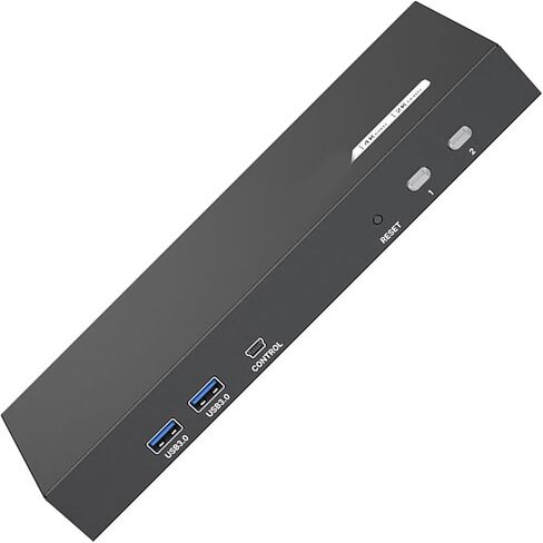 شاشتان HDTV KVM Switcher لجهازي كمبيوتر مع مفاتيح التشغيل السريع 4K 60 هرتز USB3.0 وإخراج الصوت in Kuwait