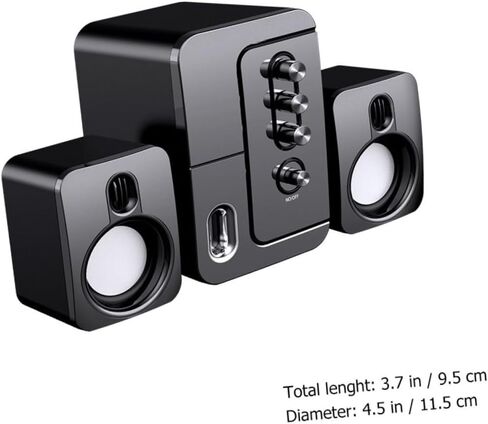 مكبرات صوت للكمبيوتر المحمول من Gadpiparty USB، مكبر صوت محمول لسطح المكتب مع صوت محيطي ثلاثي الأبعاد وباس عميق للاستخدام في المنزل والمكتب in Kuwait