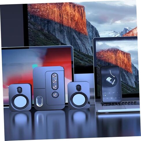 مكبرات صوت للكمبيوتر المحمول من Gadpiparty USB، مكبر صوت محمول لسطح المكتب مع صوت محيطي ثلاثي الأبعاد وباس عميق للاستخدام في المنزل والمكتب in Kuwait