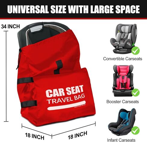 حقيبة سفر لمقعد السيارة للطائرة، حقائب كبيرة لمقعد السيارة للسفر الجوي، حقيبة تخزين للتحقق من البوابة لمطار مقعد السيارة، غطاء مقعد السيارة - ضروري للسفر للأطفال in Kuwait