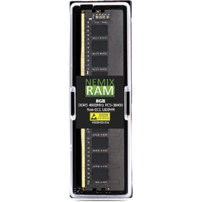 NEMIX RAM 8GB (1X8GB) DDR5 4800MHZ PC5-38400 1Rx16 1.1V CL40 288-PIN Non-ECC UDIMM ذاكرة غير مخزنة متوافقة مع Samsung M323R1GB4BB0-CQK in Kuwait