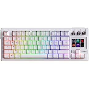 78-Key Wired Mechanical Gaming Keyboard with 6 LCD Programmable Macro Keys, RGB Backlit, Compact Tenkeyless Design for PC/Mac Gamers & Content Creators (Red Switch) (Black) in Saudi Arabia