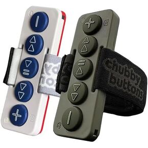 Chubby Buttons 2 Bundle- Hunter + Patriot - 2 Wearable & Stickable Bluetooth 5.2 Remotes for iPhone & Android in Saudi Arabia