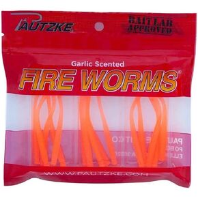 Pautzke Fire Worms – Garlic-Scented Soft Plastic Bait (15-Pack) for Trout, Panfish, Steelhead & Salmon – Multi-Species Lure for Float, Jig, or Tip-On Fishing – 2.7" Neutrally Buoyant Worms - Orange in Saudi Arabia