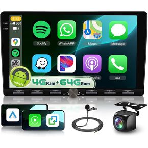 5G WiFi 8 Core 4G+64G Android 15 Double Din Car Stereo with 9“ 1280 * 720P IPS Touch Screen DSP Wireless Carplay Android Auto,Double Din Bluetooth 5.0 Car Radio with GPS FM/RDS SWC Backup Camera in Kuwait