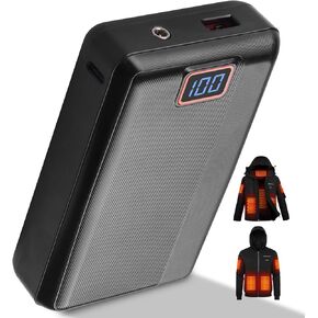 7.4V 20000mAh Rechargeable Power Bank with USB Cable, Fast Charge Battery Packs with LED Display for Heated Jacket, Heated Vest, Heated Hoodie, Heated Socks, Smart Mobile Devices in Kuwait