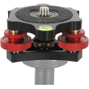 Camera Leveler, Tri-Wheel Leveling Base for Macro Photography with +/-5 Degree Precision Adjustment, Aluminum Tripod Leveler with 3 Axis Head, for DSLR Camera Photography Tripod Panoramic Head in Kuwait