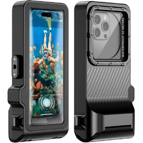 Waterproof Phone Case for Snorkeling - Underwater Touchscreen Housing, Universal Underwater Photo&Video Diving Case for iPhone 17/16/15/14 Pro Max Samsung Galaxy S25/S24 Ultra Up to 6.9'' Black in Saudi Arabia