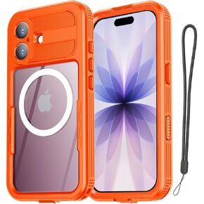 حافظة AICase مقاومة للماء لهاتف iPhone 17 Pro Max+MagSafe مقاومة للماء ومضادة للثلوج/الغبار/الصدمات، معتمدة من IP68 حماية كاملة للجسم 360 محكمة الغلق بالكامل تحت الماء لهاتف iPhone 17 Pro Max_98 in Kuwait