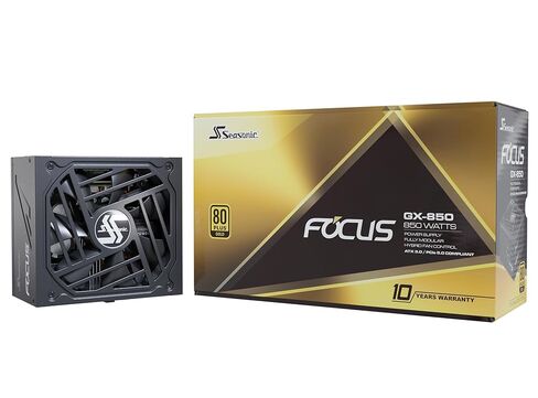 Seasonic Focus V3 GX-850، 850 واط 80+ ذهبي، وحدات كاملة، تحكم في المروحة في وضع بدون مروحة، صامت، ووضع التبريد، ضمان 10 سنوات، مصدر طاقة مثالي للألعاب والتطبيقات المختلفة، SSR-850FX3 (متجدد) in Kuwait