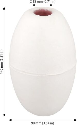 JAPCHET 20 Pack Oval Water Floats, 3.5" x 5.5" Fishing Marker Buoys, 0.7" Hole Deep Water Fishing Float White Rope Float for Boats Anchor Lines Swimming Pool Kayak Crabbing Dock in Saudi Arabia