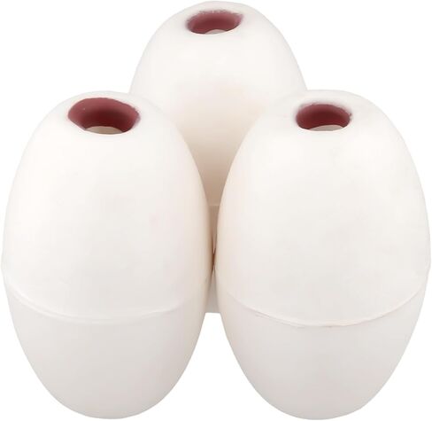 JAPCHET 20 Pack Oval Water Floats, 3.5" x 5.5" Fishing Marker Buoys, 0.7" Hole Deep Water Fishing Float White Rope Float for Boats Anchor Lines Swimming Pool Kayak Crabbing Dock in Saudi Arabia