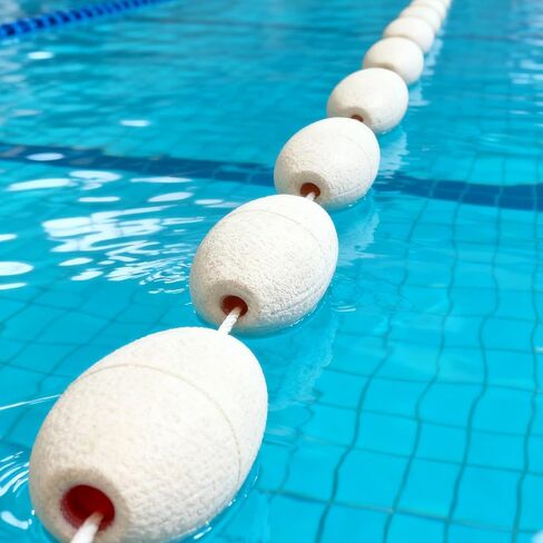 JAPCHET 20 Pack Oval Water Floats, 3.5" x 5.5" Fishing Marker Buoys, 0.7" Hole Deep Water Fishing Float White Rope Float for Boats Anchor Lines Swimming Pool Kayak Crabbing Dock in Saudi Arabia