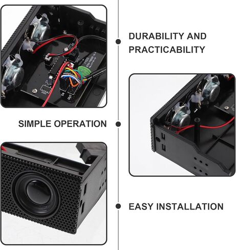 Front Panel Speaker for PC Computer Front Panel Loudspeaker Stereo Surround Sound Music Speaker for Desktop Computer Case Black in Kuwait