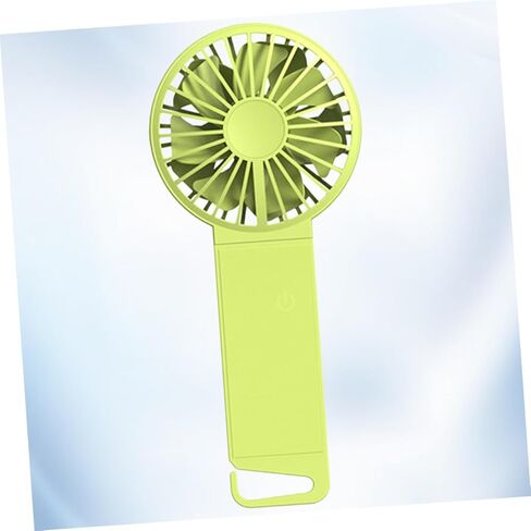 Kisangel USB مروحة صغيرة قابلة للطي ومروحة تبريد محمولة قابلة لإعادة الشحن للسفر والمنزل والمكتب باللون الأخضر الفلوريسنت مع تشغيل هادئ وتصميم خفيف الوزن in Kuwait