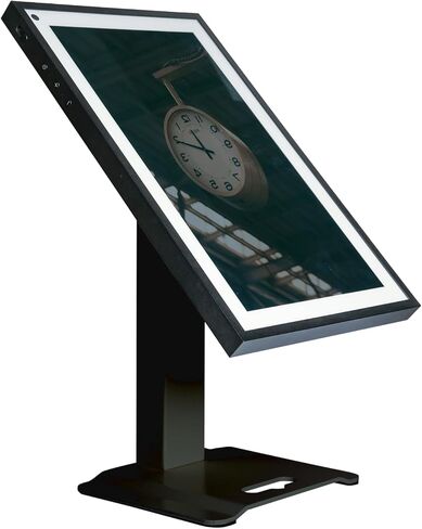 حامل سطح المكتب المعدني متوافق مع Echo Show 15 (الجيل الأول والثاني) Show 21 حامل دوار قابل للتعديل، دوران 360 درجة زاوية إمالة 60 درجة، مناسب للشاشات العالمية 13-32 بوصة (أسود) in Kuwait