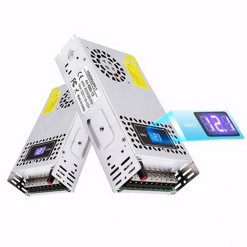 مصدر طاقة قابل للتعديل DC 0-12V 600W مع شاشة LED 12V مزود طاقة متغير AC إلى DC محول 110V إلى 12V مصمم لمعدات السيارات ستيريو السيارة ذات الإضاءة LED (DC12V-50A-600W) in Kuwait