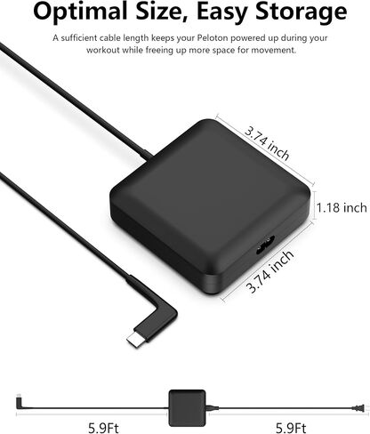 65W USB-C Charger Compatible with Peloton Bike Plus PLTN-TTR01 PL-02 FSP065-APDC8R01, 20V/3.25A Power Adapter with 10.8FT Cord in Kuwait