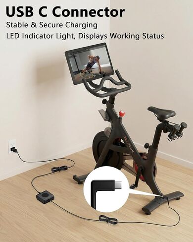 65W USB-C Charger Compatible with Peloton Bike Plus PLTN-TTR01 PL-02 FSP065-APDC8R01, 20V/3.25A Power Adapter with 10.8FT Cord in Kuwait