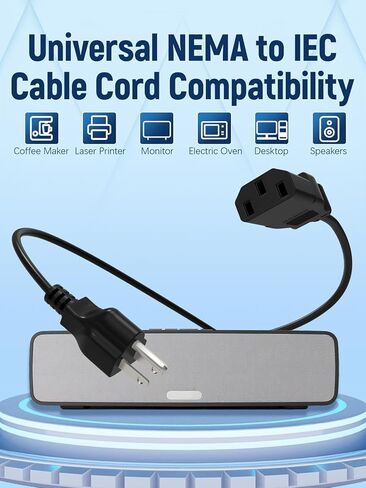 كابل سلك طاقة تيار متردد متوافق مع محطة الطاقة المحمولة Anker SOLIX C300 C300X in Kuwait