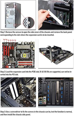 بطاقة Tangxi PCIe، بطاقة توسيع 4 منافذ، بطاقة تحكم PCI Express بسرعة 6 جيجابت في الثانية 3.0 مع دعامة منخفضة المستوى، من أجل Wins 7 8 10 11 in Kuwait
