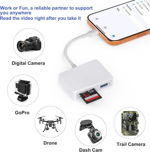 SD Card Reader, 5 in 1 USB-C & USB Dual Connectors Card Adapter with SD/MicroSD/MS/Dual USB-A 5 Slots Memroy Card Reader for iPhone 17/16/15 Pro Max iPad MacBook Pro/Air M4/M3 Android Phone/Tablet PC in Saudi Arabia