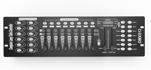 لوحة تحكم DMX512 ذات 192 قناة، وحدة تحكم DMX لخلاط الإضاءة لأضواء المسرح والتأثيرات، دي جي ديسكو، النادي الليلي، البار وأحداث العروض الحية in Kuwait